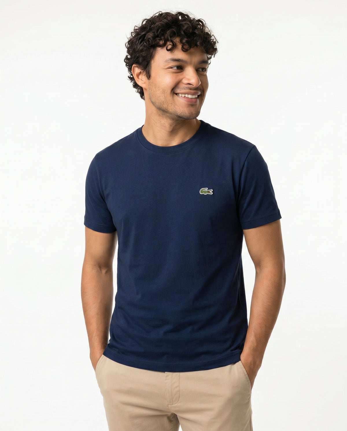 CAMISETA LCST ALGODÃO PIMA AZUL MARINHO